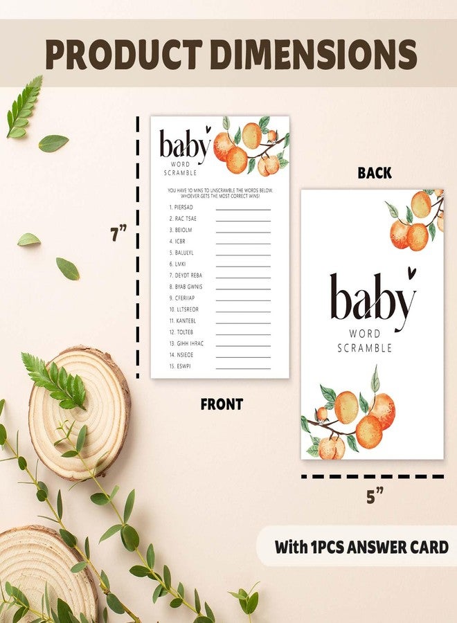 Kqfdr Hilarious Baby Shower Games, Baby Word Scramble Game, Little Cutie Party Decorations Favors, Ice Breaker Activities for Parents-to-Be-30 pcs, 5x7 in - D04 - Image 2