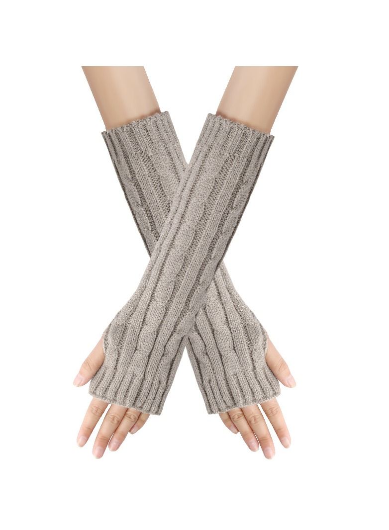 Loquat Fingerless Cotton Polyester Gloves Sleeves 