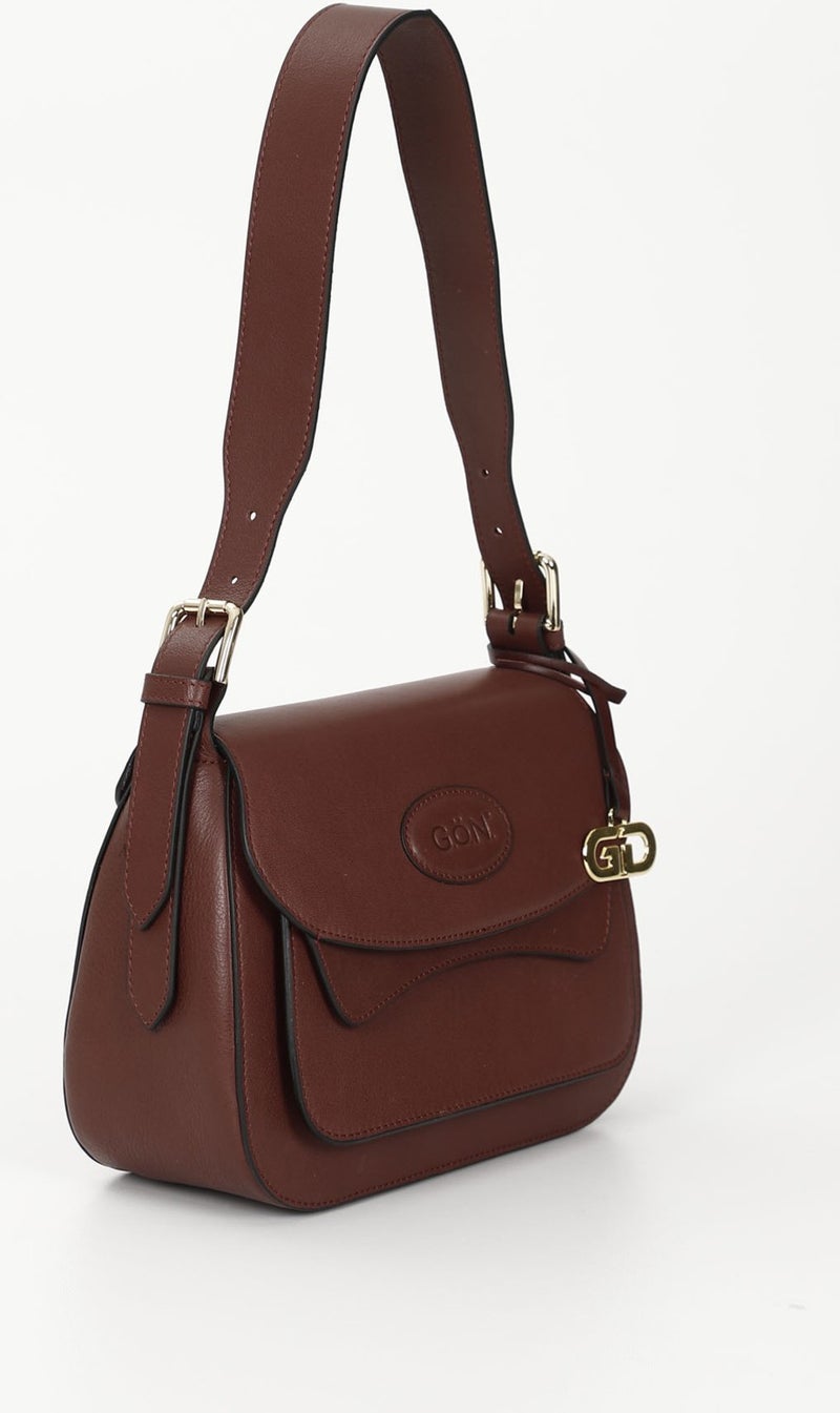 Gönderi(r) Gön Platinum Genuine Leather Small Size Women's Shoulder Bag K8365  - Image 3