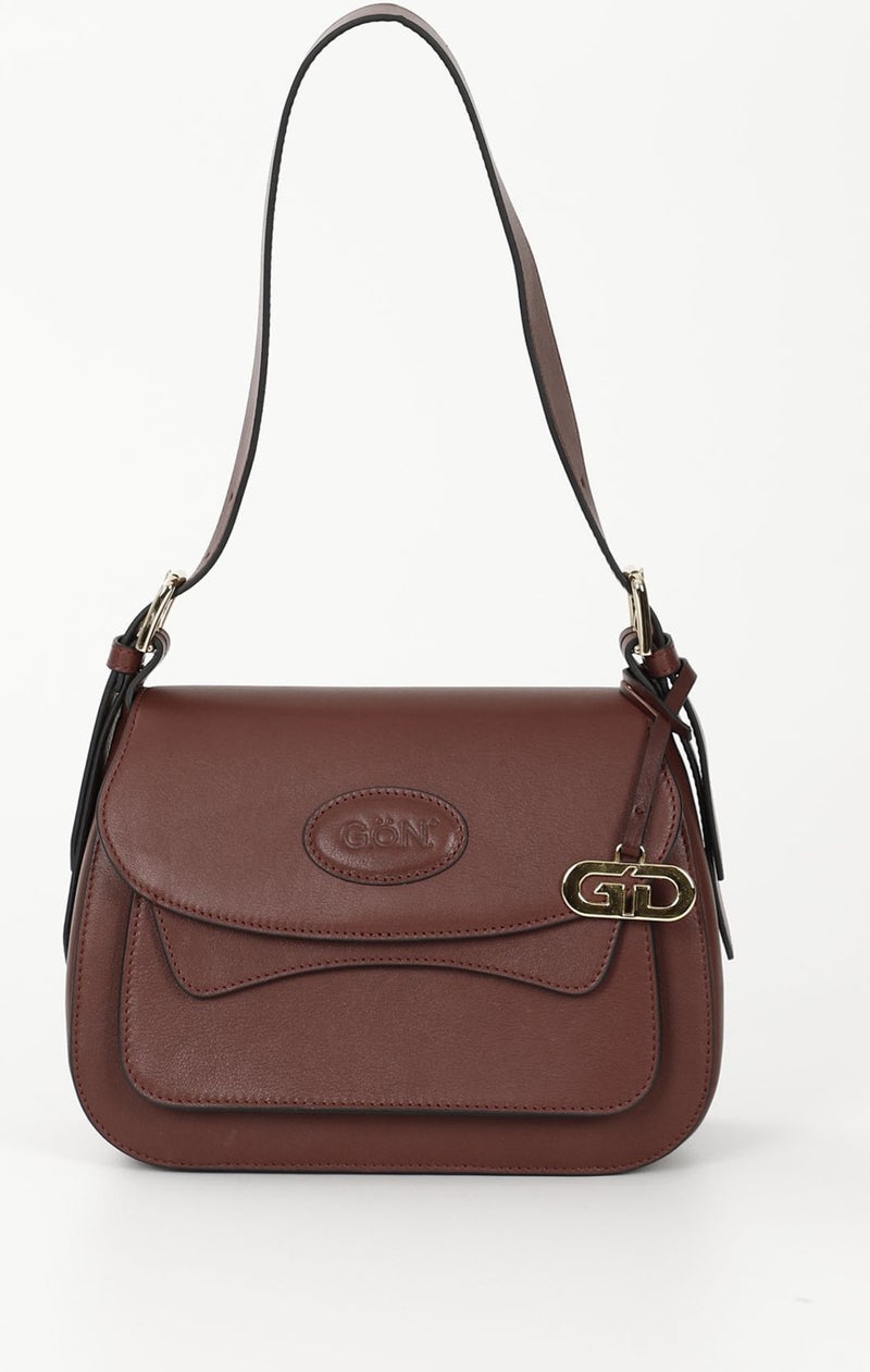 Gönderi(r) Gön Platinum Genuine Leather Small Size Women's Shoulder Bag K8365  - Image 2