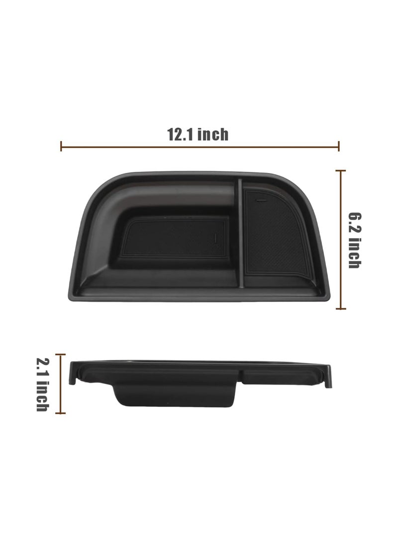 Center Console Dash Storage Tray For 2023 2022 Maverick, Compatible with Ford Maverick 2022 2023 Accessories Dashboard Organizer Box Tissue Glasses Holder Black - Image 5