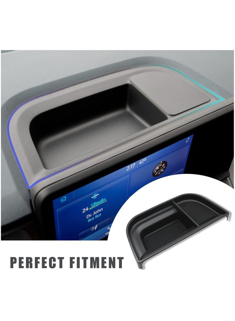 Center Console Dash Storage Tray For 2023 2022 Maverick, Compatible with Ford Maverick 2022 2023 Accessories Dashboard Organizer Box Tissue Glasses Holder Black - Image 2