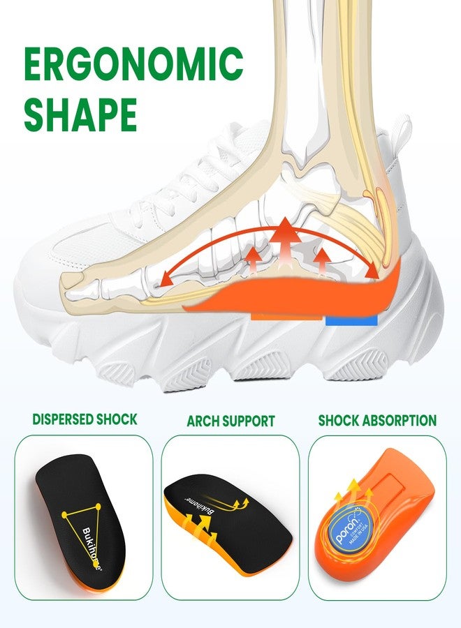 Bukihome Plantar Fasciitis Heel Cups - Bukihome Arch Support Gel Heel Cushions for Heel Pain Relief, Achilles Tendonitis, Heel Spur, Heel Support, Women 9.5-13 & Men 8.5-12 - Image 4