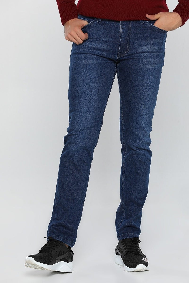 Mutlu City Men's Blue Slim Fit Lycra Jeans 1122  - Image 1