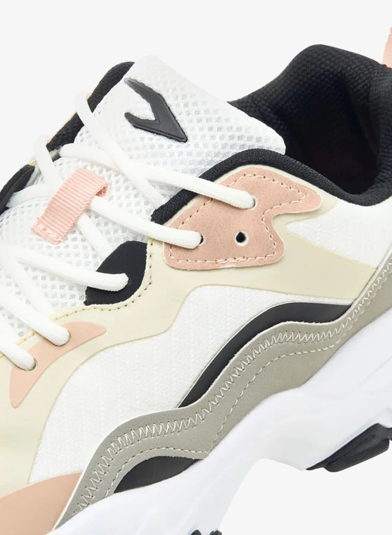 Dash Women Panelled Sports Shoes with Lace-Up Closure