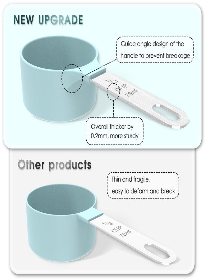 TILUCK Measuring Cups & Spoons Set, Stackable Cups and Spoons, Nesting Measure Cups with Stainless Steel Handle, Kitchen Gadgets for Cooking & Baking (Black) - Image 2