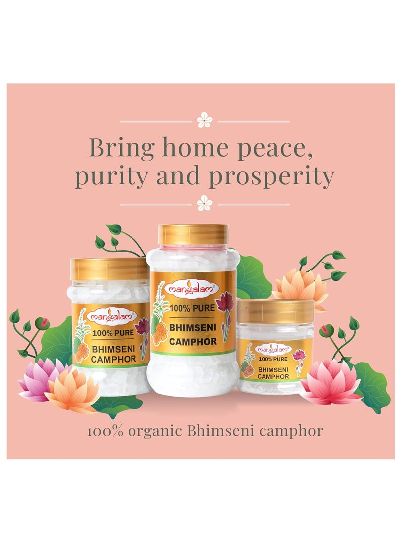 Mangalam MANGALAM (Original) Camphor 250g Jar - Pack Of 2 | 100% Organic | For Puja, Aromatherapy & Air Freshener | Sweet Fragrance  - Image 3