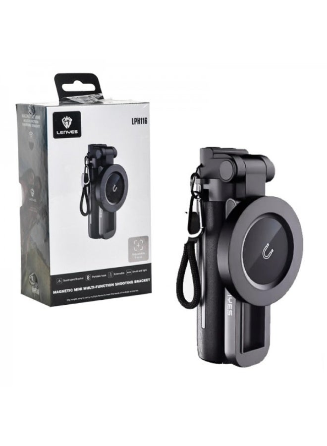 LENYES LPH116 Mobile Phone Monopod Tripod Stand with Bluetooth Remote, Extendable 48cm - Image 1