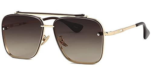 Gtand Fashion Trendy Square Aviator Gradient Sunglasses For Women Men Vintage Metal Sun Glasses - Image 1