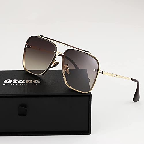 Gtand Fashion Trendy Square Aviator Gradient Sunglasses For Women Men Vintage Metal Sun Glasses - Image 4