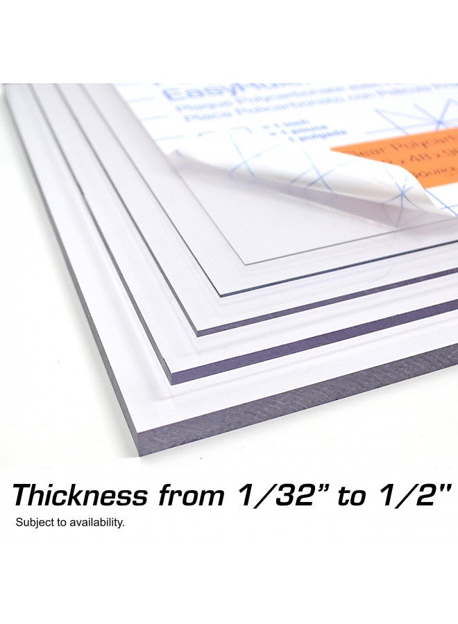 Robosource Polycarbonate Clear Plastic Sheet 12" X 18" X 0.0625" (1/16") Exact, EasyRuler Film, Shatter Resistant, Easier to Cut, Bend, Mold than Plexiglass. VEX Robot, Hobby, DIY, Industrial. Glass Replacement - Image 3