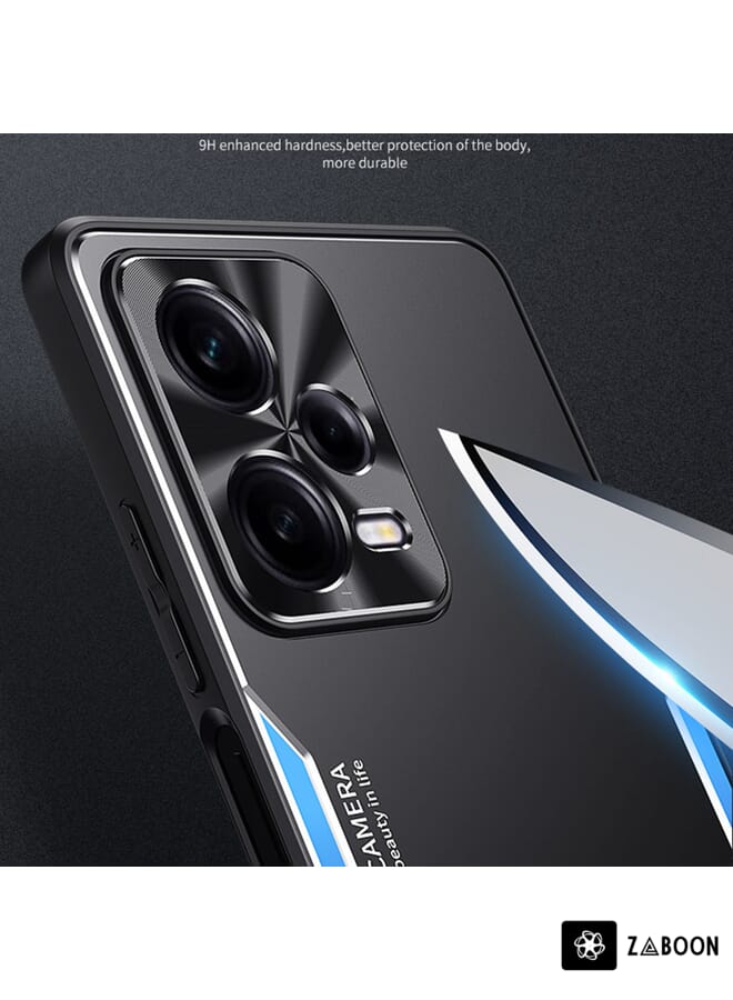 Zaboon Protective Case For Xiaomi Redmi Note 12 China Blade Series TPU + Titanium Alloy  with Holder - Image 1