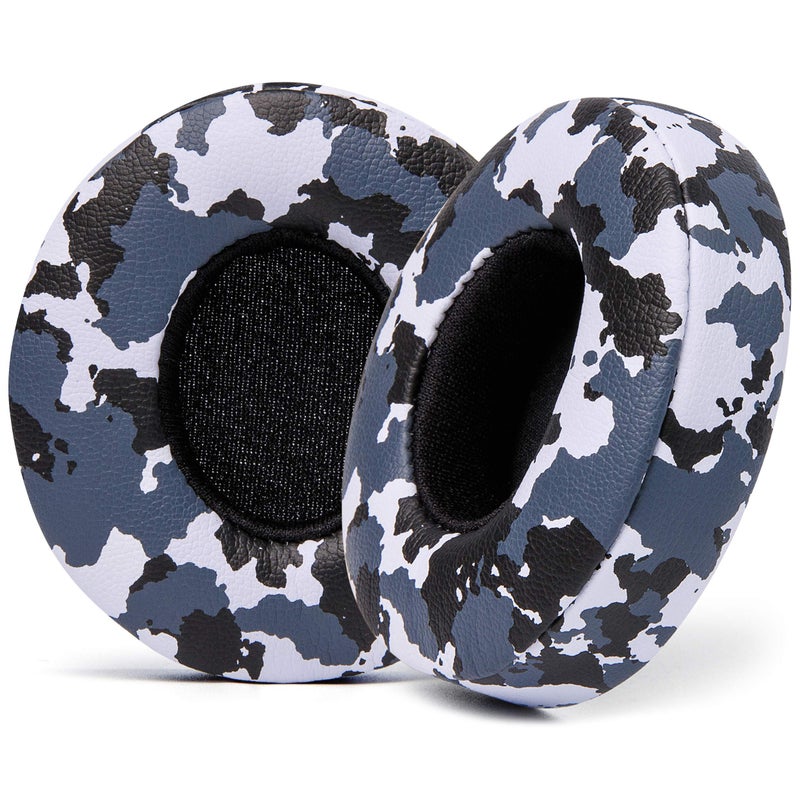 WC Extra Thick Replacement Earpads for Beats Solo 2 & 3 by Wicked Cushions - Ear Pads for Beats Solo 2 & 3 Wireless ON-Ear Headphones - Soft Leather, Luxury Memory Foam, Strong Adhesive | Snow Camo - Image 1