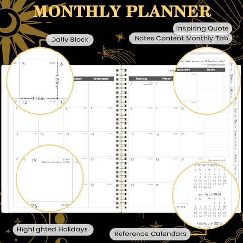 Vindora 2026-2030 Monthly Planner/Calendar - 5 Year Monthly Planner 2026-2030 from Jan. 2026 - Dec. 2030, 9" x 11", 60 Months Calendar, Large 5 Year Planning with Tabs, Double-Side Pocket, Holidays - Image 3