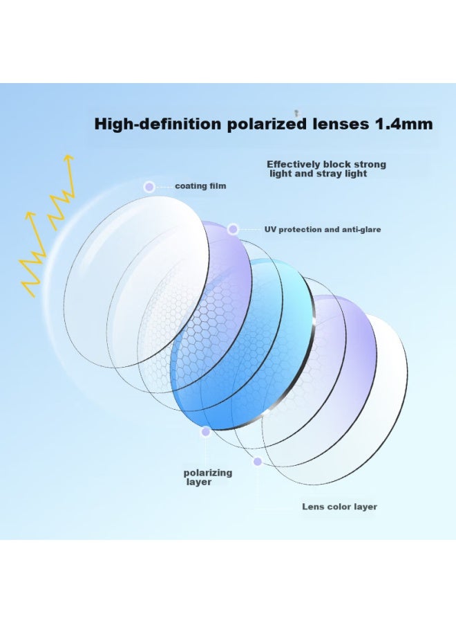 VOZAPOW Cycling Glasses High Definition Polarized Colorful Windproof Sandproof Eye Protection Glasses For Running Outdoor Sports Road Cycling - Image 2