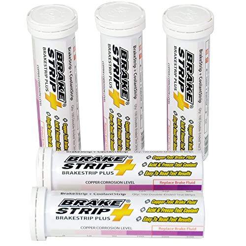 Phoenix Systems BrakeStrip Plus Service Center Brake Fluid + Coolant Test Strips. 500 Double Ended Brake Fluid Plus Coolant Test Strips. 5-Pack - Image 1