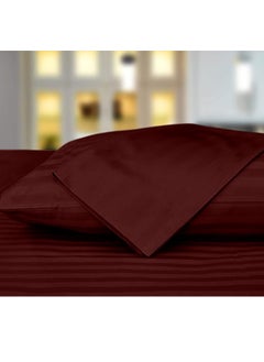 snooze Snooze Striped set 2 pillowcases 45*65 cm, Dark red  - Image 5