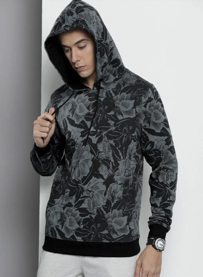 The Indian Garage Co Men Regular Fit Tropical Round Neck Full Sleeves Sweatshirt