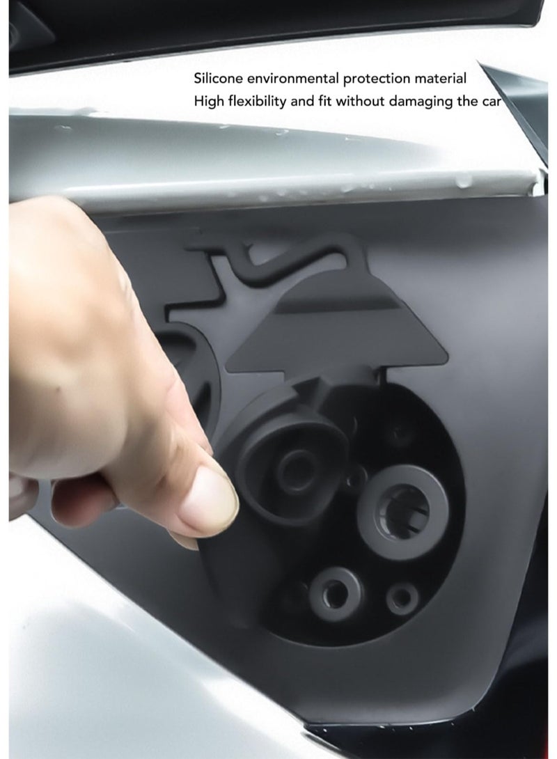 KASTWAVE Charging Port Protective Cover for Tesla Model 3/Y, Waterproof Charging Port Cover, Soft and Durable Silicone Material, Suitable for Model 3 Y - Image 5