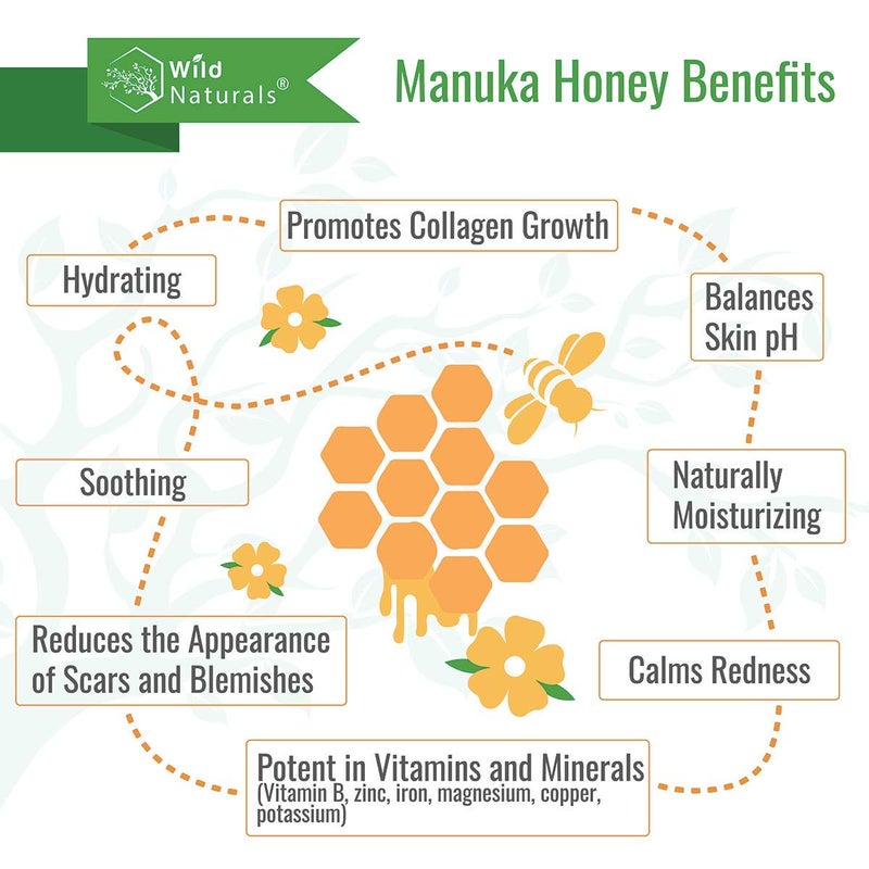 Wild Naturals Manuka Honey Shampoo and Conditioner - Soothing Moisturizing Formula for Eczema, Psoriasis, Curly Hair and Color-Safe - All Natural Set - Image 3