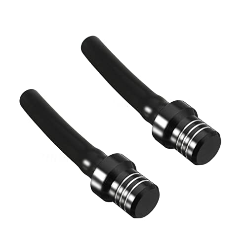 APPYU RSG 2PCS Gas Fuel Cap Air Vent Hose Universal CNC Tank Valve Vent Tube with Chekc Ball Aluminum Breather for 50cc 110cc 70cc 125cc ATV Motorcycle Dirt Pit Quad Bike Motocross Black - Image 1
