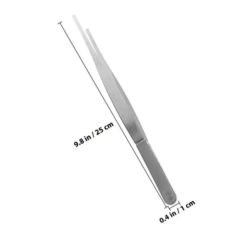 Long Handle Stainless Steel Garden Tweezers Set Serrated Tips for Succulents Bonsai Planting - Image 3