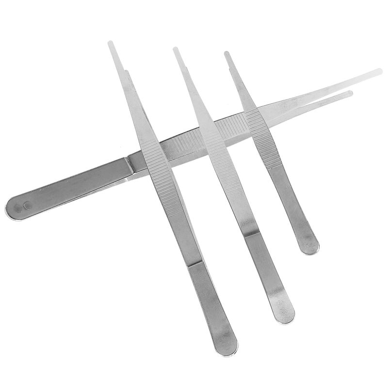 Long Handle Stainless Steel Garden Tweezers Set Serrated Tips for Succulents Bonsai Planting - Image 2