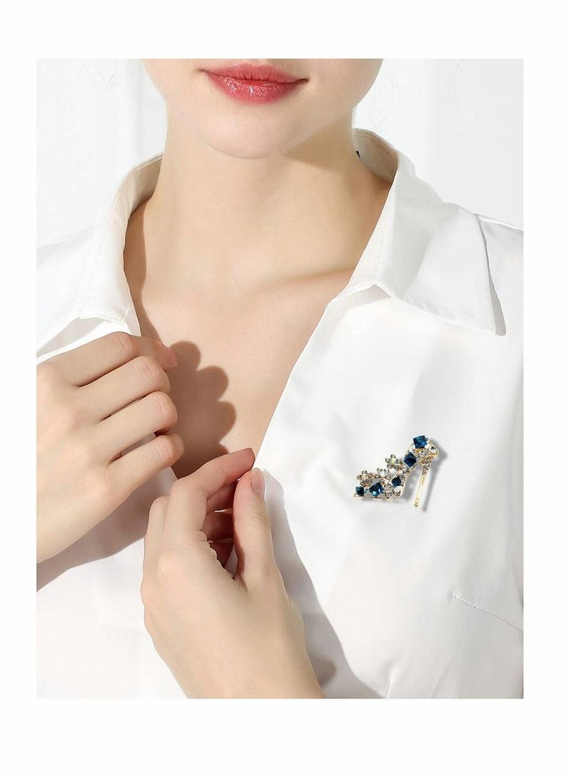 KASTWAVE 7 Pieces Women Brooch Set Crystal Pin Vintage with Dragonfly Butterfly Hummingbird Owl Elephant Peacock Bee Animal and Insect Brooch Pin for Women Girls enamel - Image 4