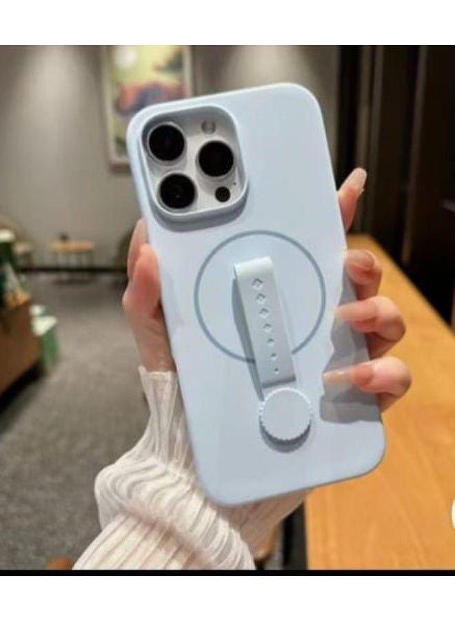 جراب هاتف من السيليكون لهاتف iPhone 16pro max مع شريط دوار 360 درجة وغطاء مغناطيسي لهاتف iPhone - Image 2