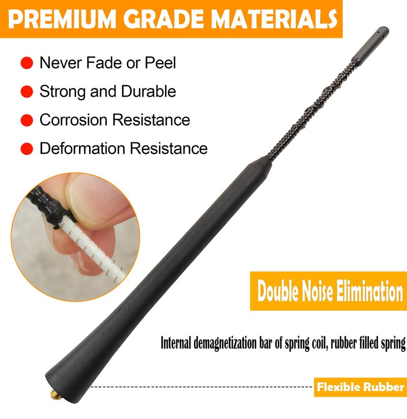 RooFox 9 Inch Flexible Antenna Mast for Hyundai Accent (2006-2022) - Image 4