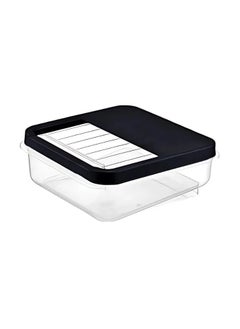 dunya Dunya Plastic 8L Side Storage Container With Top Opening Clear Lid -Turkey made-Black Cover  - Image 1