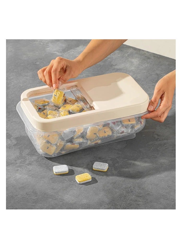 dunya Dunya Plastic 8L Side Storage Container With Top Opening Clear Lid -Turkey made-Black Cover - Image 5