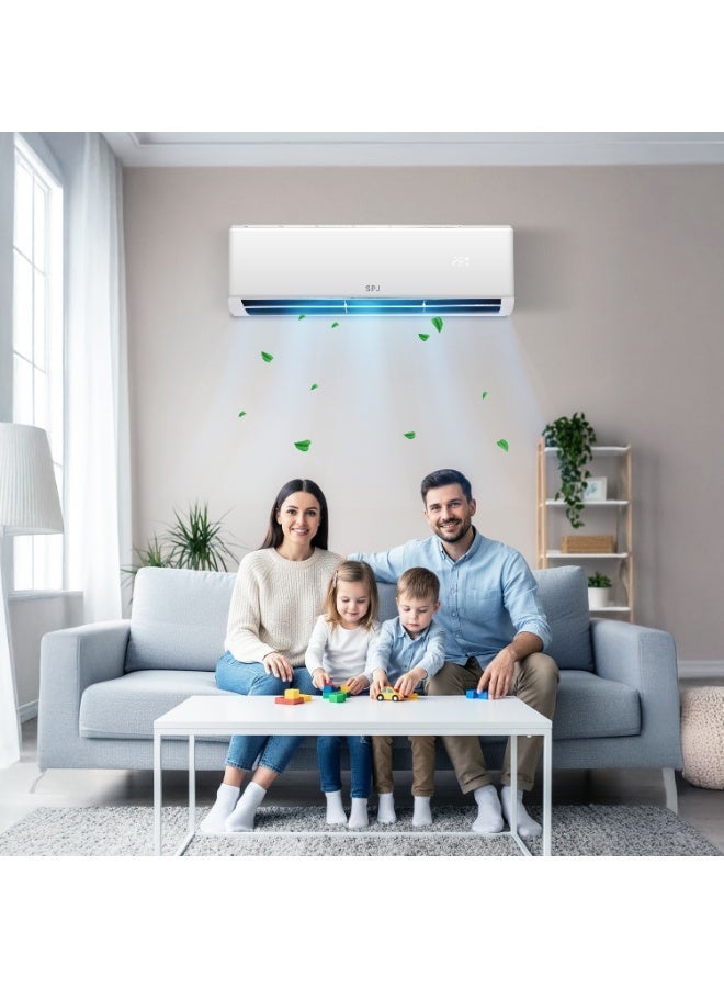 SPJ Split Air Conditioner 1.5 Ton 18000 BTU, Fast Cooling AC, Energy Efficient, Low Noise, R410A, 4M Pipe Kit, 5 Year Compressor Warranty, White - Image 3