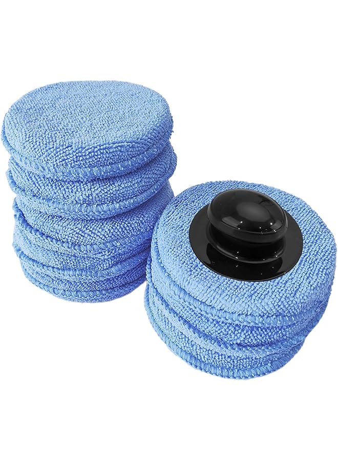 KASTWAVE Car Polishing Pads, 8 Pcs, Blue, Sponge, Fine Grit 600, For Car, Glass, Metal, Plastic, Home Workshop - Image 1