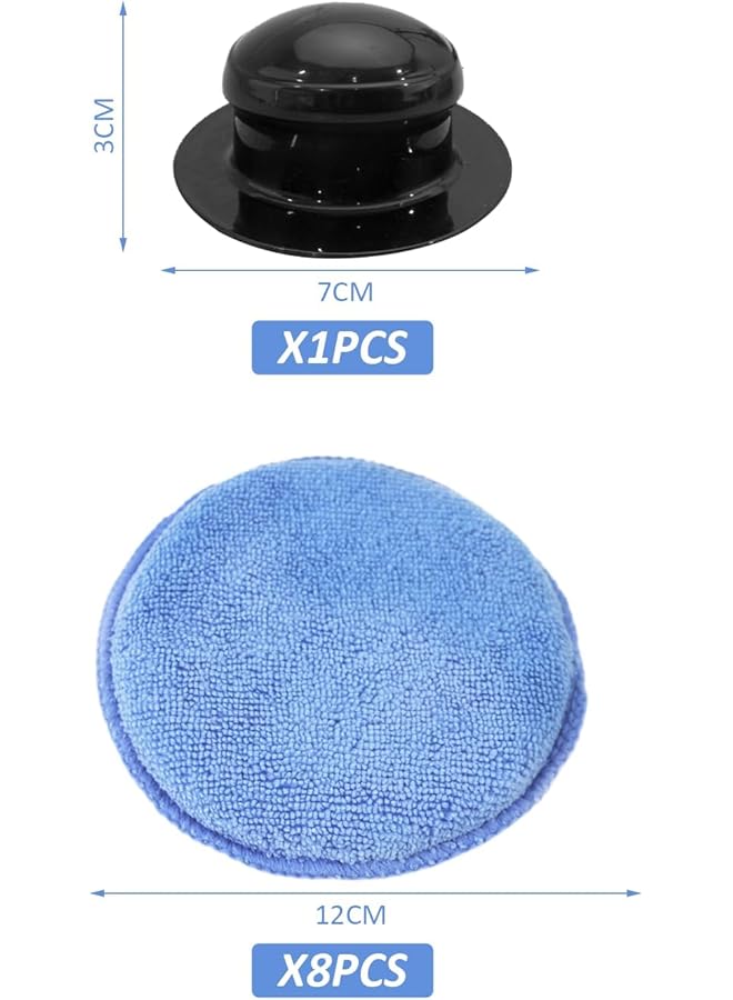 KASTWAVE Car Polishing Pads, 8 Pcs, Blue, Sponge, Fine Grit 600, For Car, Glass, Metal, Plastic, Home Workshop - Image 5