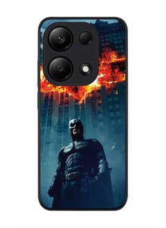 Stylizedd Rugged Black Edge Case for Xiaomi Redmi Note 13 Pro 4G / Xiaomi Poco M6 Pro 4G, Slim fit Case Thin Cover -  Burning Batman  - Image 1
