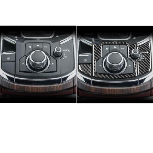 NVCNX Real Premium Carbon Fiber Car Center Console Panel Cover Trim Interior Accessories Compatible with Mazda CX9 CX-9 2016 2017 2018 2019 Black - Image 3