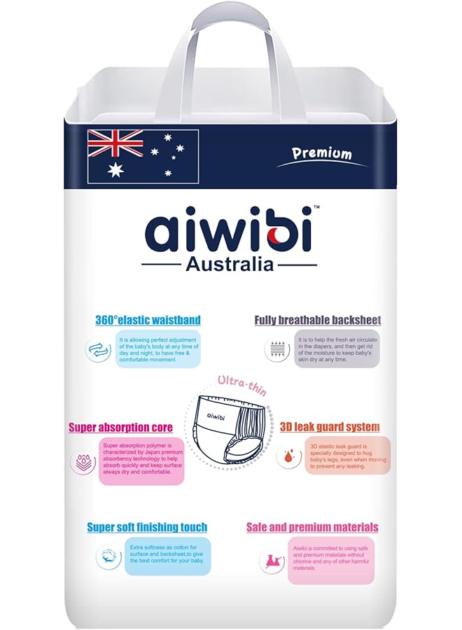 aiwibi Night Plus Baby Pants Size 4 9 14 Kg 44 Pcs - Image 2