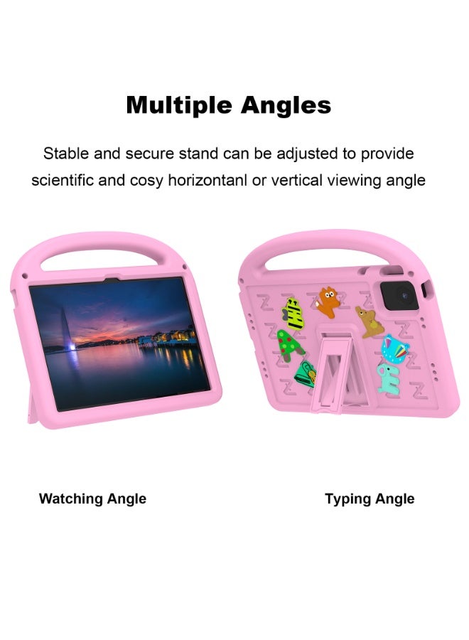 Kids Case Compatible with Xiaomi Redmi Pad 2 2025 /Redmi Pad SE 2025 (11 inch), Shockproof Case with Shoulder Strap and Handle Stand (Pink) - Image 4