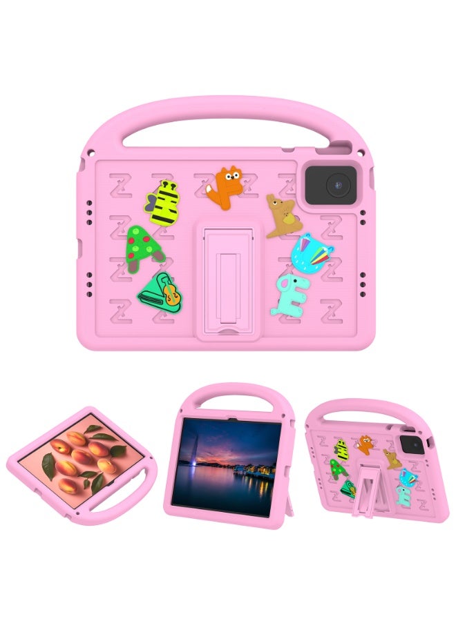 Kids Case Compatible with Xiaomi Redmi Pad 2 2025 /Redmi Pad SE 2025 (11 inch), Shockproof Case with Shoulder Strap and Handle Stand (Pink) - Image 2