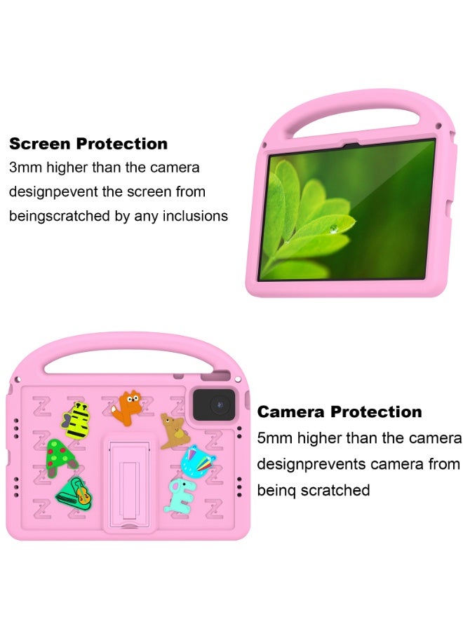 Kids Case Compatible with Xiaomi Redmi Pad 2 2025 /Redmi Pad SE 2025 (11 inch), Shockproof Case with Shoulder Strap and Handle Stand (Pink) - Image 3