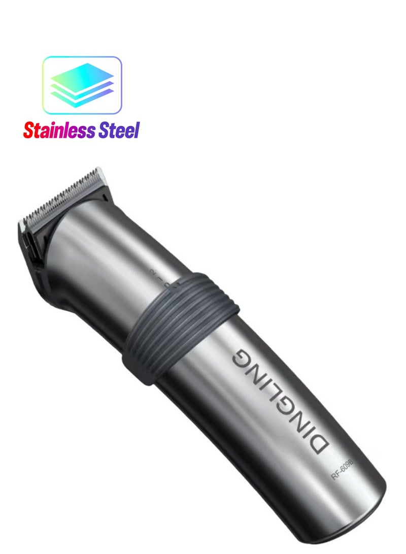 DINGLING Professional Electric Hair Clipper With Blades Silver/Black 21.21x21.01x7.39cm - Image 1