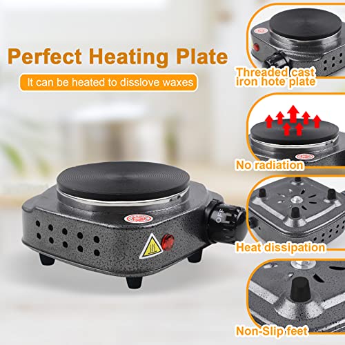 BBAXI Candle Making Kit with Electronic Hot Plate,Candle Wax Melter for Melting,Including Pouring Pot, Hot Plate,2lb Soy Wax,Stain Spoon,Cotton Wicks,Center Devices,Wick,Thermometer. - Image 5