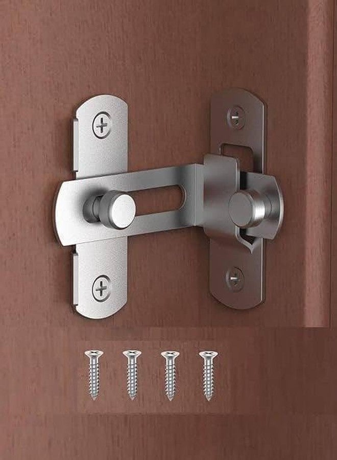 ZIPRON 90 Degree Flip Barn Door Lock | Stainless Steel Latch | Safety Sliding Barn Door Lock | Hook Lock Latch for Barn Door Latches, Sliding Door Antique Lock, Gate Latches, Wine Cabinet Closet - Image 1
