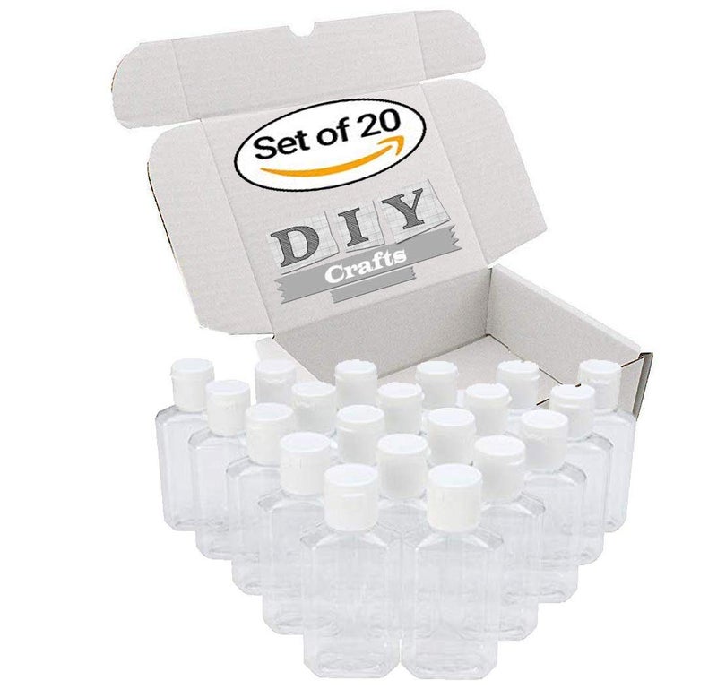 DIY Crafts DIY Crafts Pack Of 20 Pcs Design No3 Containers Clear Refillable FlipTop Bottles BPAParaben Free 60Pack Of 20 Pcs Design No3  - Image 2