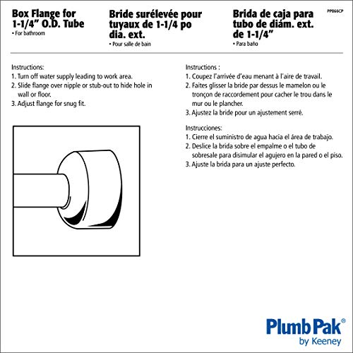 Plumb Pak PP866CP 1-1/4" OD Chrome Box Flange - Image 3