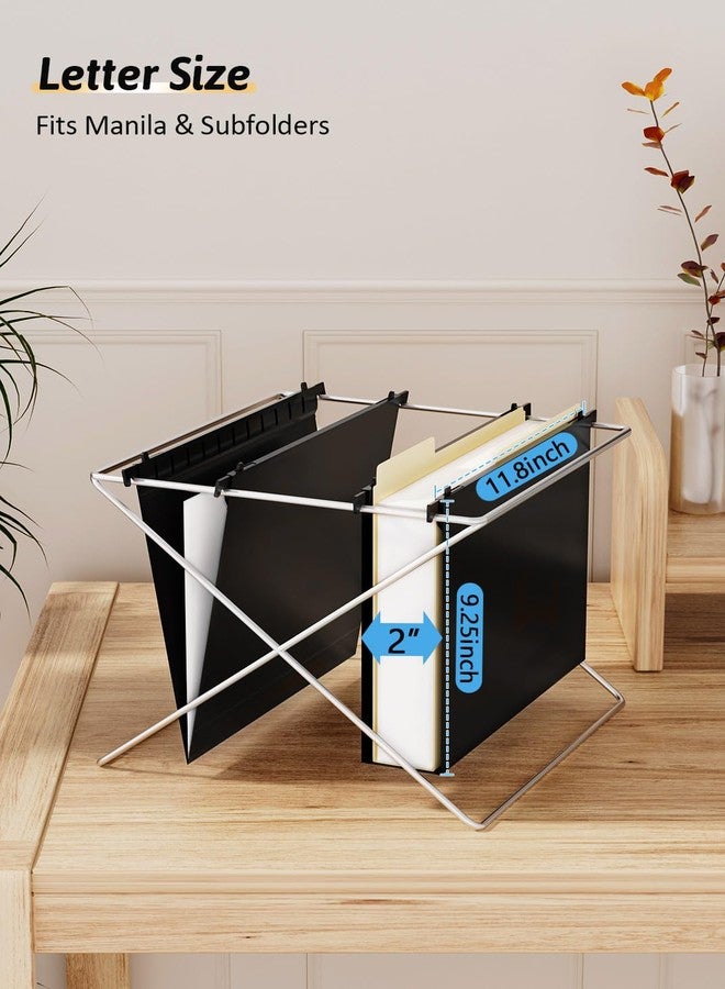 SHUTEX Plastic Hanging File Folders,Letter Size,Reinforced Hang Folders,Standard File Folders for Filing Cabinet,Plastic Hanging Folders,1/5-Cut Tabs,Designed for Home and Office,Black,12 Pack - Image 3