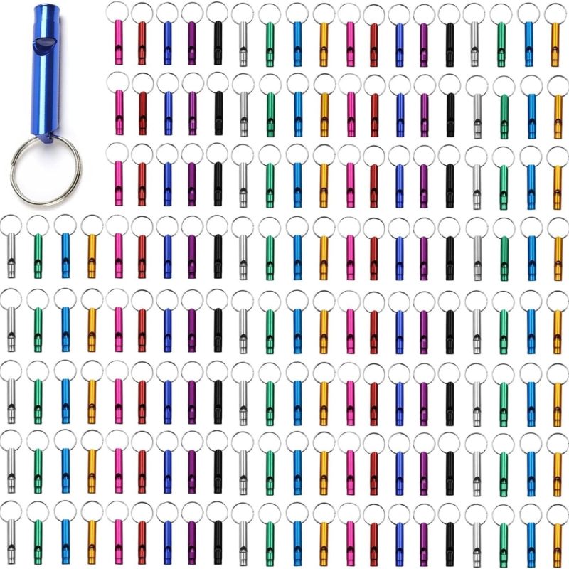 Emergency Whistle: 100-Pack Aluminum Construction Withstands Harsh Conditions - Loud Clear Sound For Signaling Safety Whistle for Group Camping Hiking Boating Hunting Fishing - Image 2