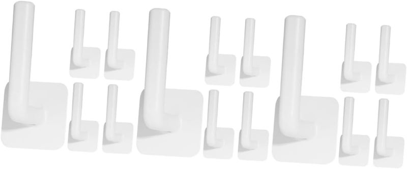 3 Pack Self Adhesive Hooks No Drilling Required Strong Hold Wall Mounting For Kitchen Bathroom - Image 1