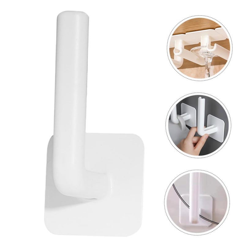 3 Pack Self Adhesive Hooks No Drilling Required Strong Hold Wall Mounting For Kitchen Bathroom - Image 3